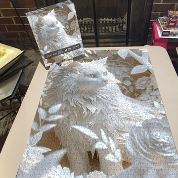 3d Elfenbein Katzenpuzzle 1000 Stücke